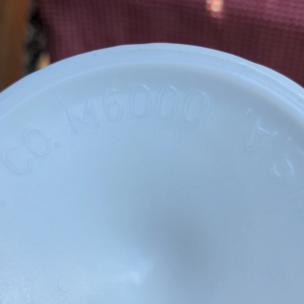 VINTAGE MCM E.O. BRODY CO M6000 WHITE MILK GLASS COMPOTE PEDESTAL CANDY …